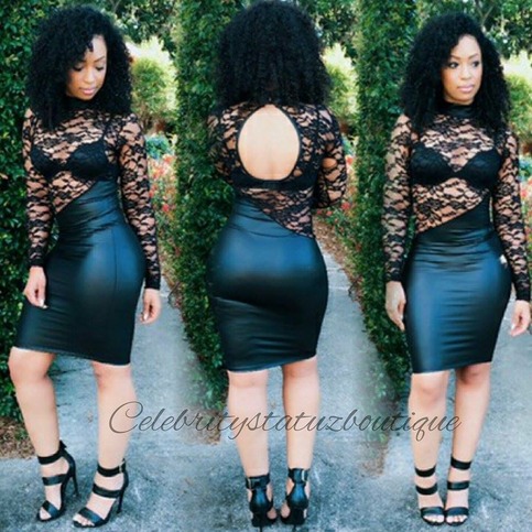 Lace and Leather Dress