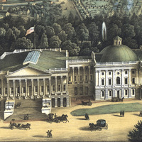 Washington, D.C in 1871 - Bird's Eye View, Map, Aerial, Panorama, Vintage, Antique, Reproduction, Giclée, Fine Art, Wall Art, History - Thumbnail 1