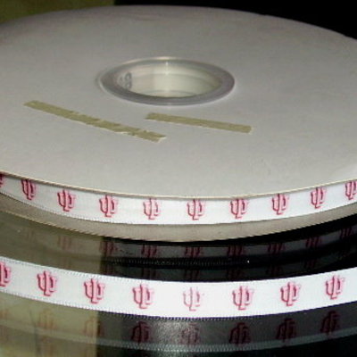 3/8" indiana university inspired custom printed ribbon