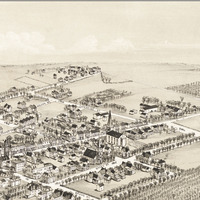 Middletown, Delaware in 1885 - Bird's Eye View, Aerial, Panorama, Vintage, Antique, Reproduction, Giclée, Fine Art, History - Thumbnail 4
