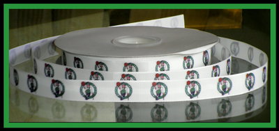 5/8" Celtics Inspired Custom Printed Grosgrain Ribbon