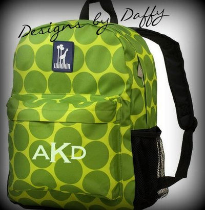 Personalized Backpack - Polka Dot - Monogrammed