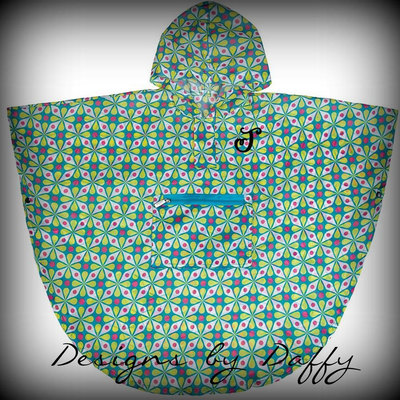 Monogrammed poncho - kids personalized