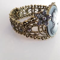 Vintage Bracelet - Bronze Bracelet - Woman Charm - Lady - Victorian -  Bangle - Thumbnail 2