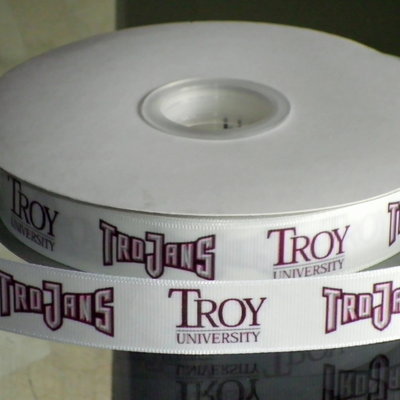 7/8" troy university trojans inspired custom printed grosgrain ribbon