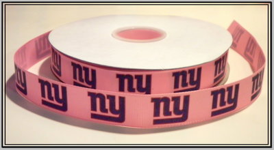 7/8" Giants Inspired PINK Custom Printed Grosgrain Ribbon