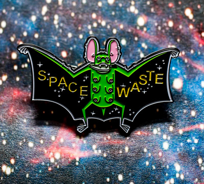 Space Waste Titty Bat Enamel Pin SW026