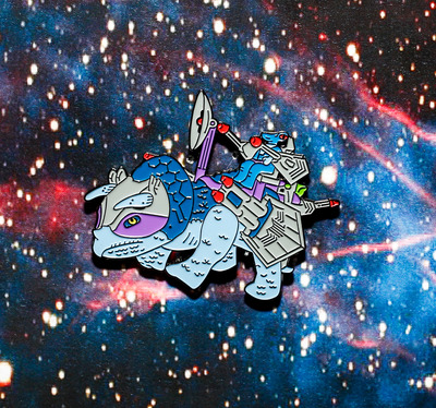 Armored Triceratops Enamel Pin 007