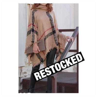 Turtleneck poncho-tde