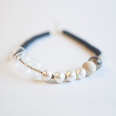 Japan cotton onyx matte necklace nl1039