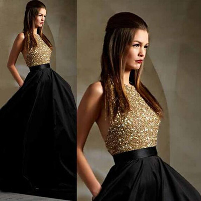 Long prom dress, black prom dress, party prom dress, ball gown, a-line prom dress, sparkle prom dress, new prom dress, bd14634