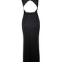 Black Maxi Elegant Slit Dress-4
