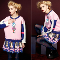 ELFSACK FASHION CANDY COLORS CONTRAST SWEATSHIRT 1541504 - Thumbnail 4