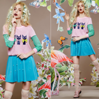 ELFSACK LOVELY KITTEN FIGURED POLKA DOT SWEATSHIRT 1614014 - Thumbnail 4