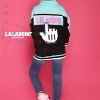 KOREAN BRAND LALABOBO SUPER COLORS MEDIA PLAYER FIGURED SWEATSHIRT L81D-WZCM35 - Thumbnail 3
