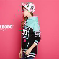 KOREAN BRAND LALABOBO SUPER COLORS MEDIA PLAYER FIGURED SWEATSHIRT L81D-WZCM35 - Thumbnail 4
