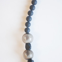 Glass Beads Metal Necklace NL1043 - Thumbnail 3