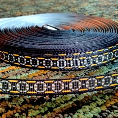 3/8" bruins inspired custom designed ribbon - 5 yd.