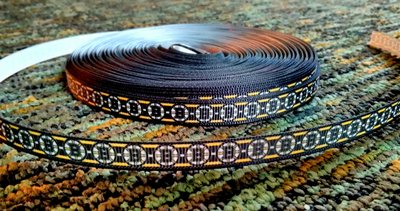 3/8" Bruins Inspired Custom Designed Ribbon - 5 yd.