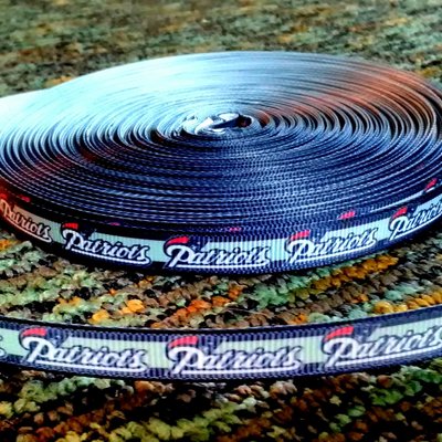 3/8" patriots inspired custom designed ribbon - 5 yd.