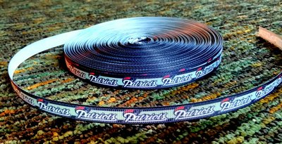 3/8" Patriots Inspired Custom Designed Ribbon - 5 yd.