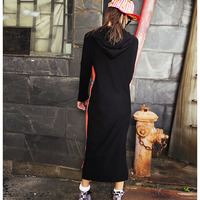 MAXMARTIN LETTERS PRINTED HOODED SWEATERDRESS M7833D353 - Thumbnail 4