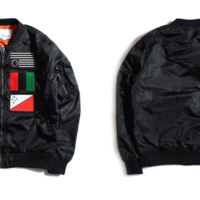 BIG SAM JAPANESE STYLE MILITARY FLIGHT BASEBALL UNIFORM GREEN BLACK JACKET - Thumbnail 3