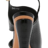 Rodarte Croc Embossed Sandals Size 39 - Thumbnail 4