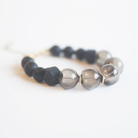Black Onyx Glass Beads Bracelet BL0999 - Thumbnail 3