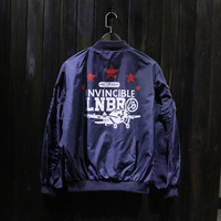 RUOSEN SKATEBOARD AIR FORCE FLIGHT DARK BLUE GREEN BLACK JACKET - Thumbnail 1