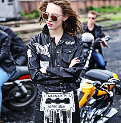 MAXMARTIN RETRO STYLE COOL MOTORCYCLE JACKET M8561J153