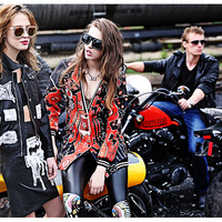MAXMARTIN RETRO STYLE COOL MOTORCYCLE JACKET M8561J153 - Thumbnail 4