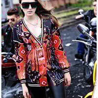 MAXMARTIN ETHNIC THREE BUTTONS LONG BASEBALL COAT M8543J253 - Thumbnail 3