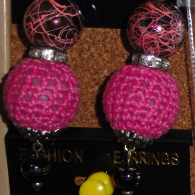 Pink splatter crocet - Thumbnail 4