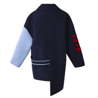IRREGULAR DESIGN MATCHING COLORS WINTER COAT 14FWMN016 - Thumbnail 2