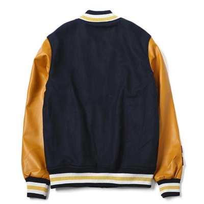 H extreme nature woolen camo brown synthetic leathe sleeve jacket - Thumbnail 5