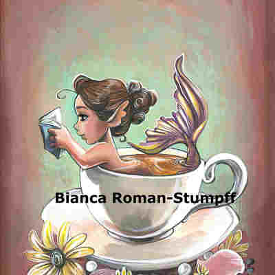 Teacup mermaid print