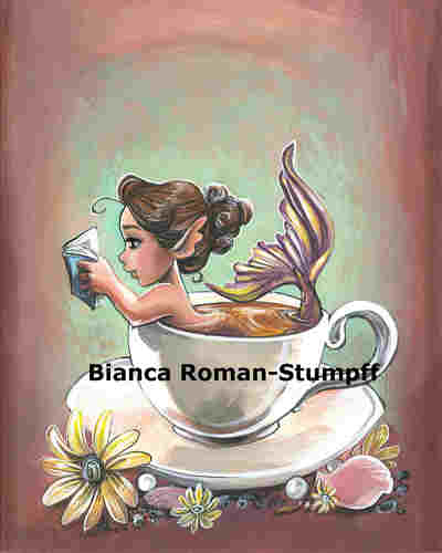 Teacup Mermaid Print