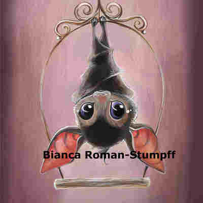 Bat on a bird swing print