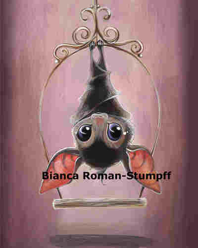 Bat on a Bird Swing Print