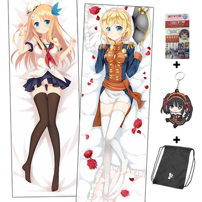 Brand new rodney and saratoga - warship girls anime dakimakura japanese hugging body pillow cover h3094 h3096