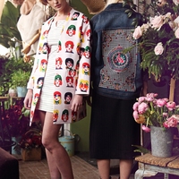 GUNS ROSES EMBROIDERED LOOSE DENIM JACKET - Thumbnail 3