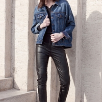 GUNS ROSES EMBROIDERED LOOSE DENIM JACKET - Thumbnail 4