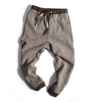 KLEPH DORAKU JAPANESE RETRO KNITTED WOOL HAREM PANTS - Thumbnail 3