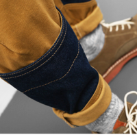 KLEPH DORAKU 3D RETRO STITCHED KHAKI SLACK PANTS - Thumbnail 4