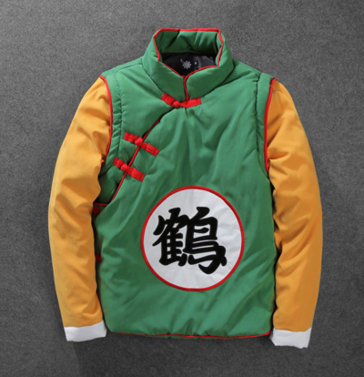 ORIGINAL JAPANESE STYLE PLATE BUTTONS PATCHWORK DRAGON BALL COAT