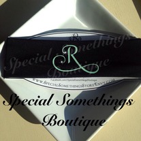 Personalized Stretchy Monogram Headband with Bling Accent