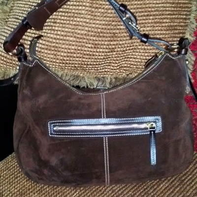 Chocolate brown dooney & burke hobo bag