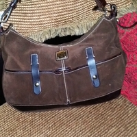 Chocolate Brown Dooney & Burke Hobo Bag - Thumbnail 1