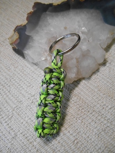 Neon Green paracord keychain